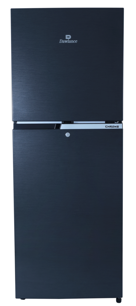 9169WB Chrome Hairline Black Double Door Refrigerator