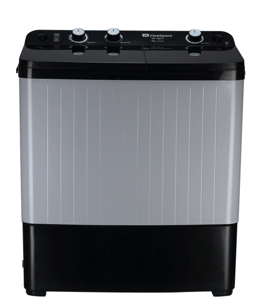 DW-7500 TWIN TUB GLASS LID BLACK/GREY Twin Tub Washing Machine