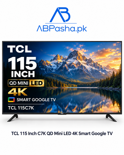TCL 115 Inch C7K QD Mini LED 4K Smart Google TV 115C7K