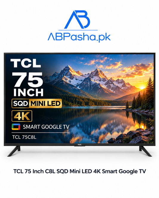 TCL 75 Inch C8L SQD Mini LED 4K Smart Google TV 75C8L