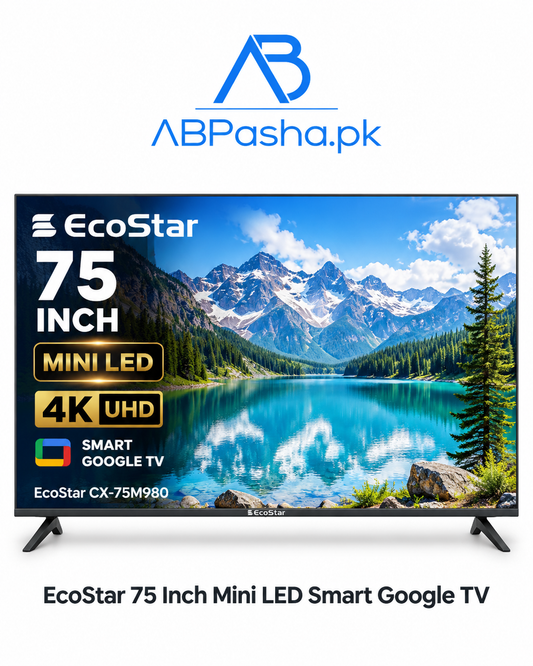 EcoStar 75 Inch Mini LED Smart Google TV CX-75M980