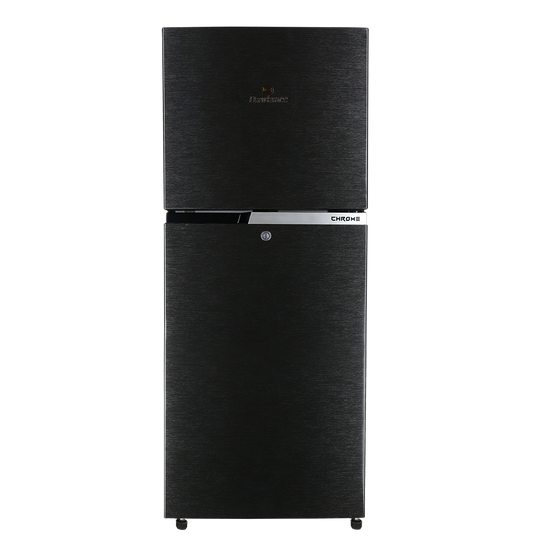 9178LF Chrome Hairline Black Double Door Refrigerator