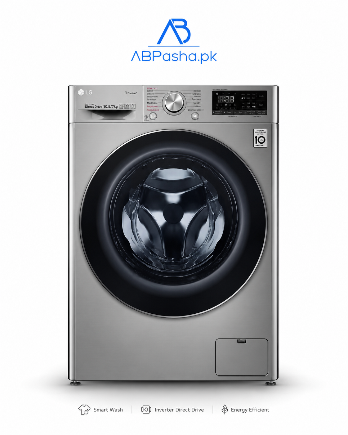 LG F4V5RGP2T 10.5 Kg Washer & 7 Kg Dryer Front Load AI DD™ Washing Machine