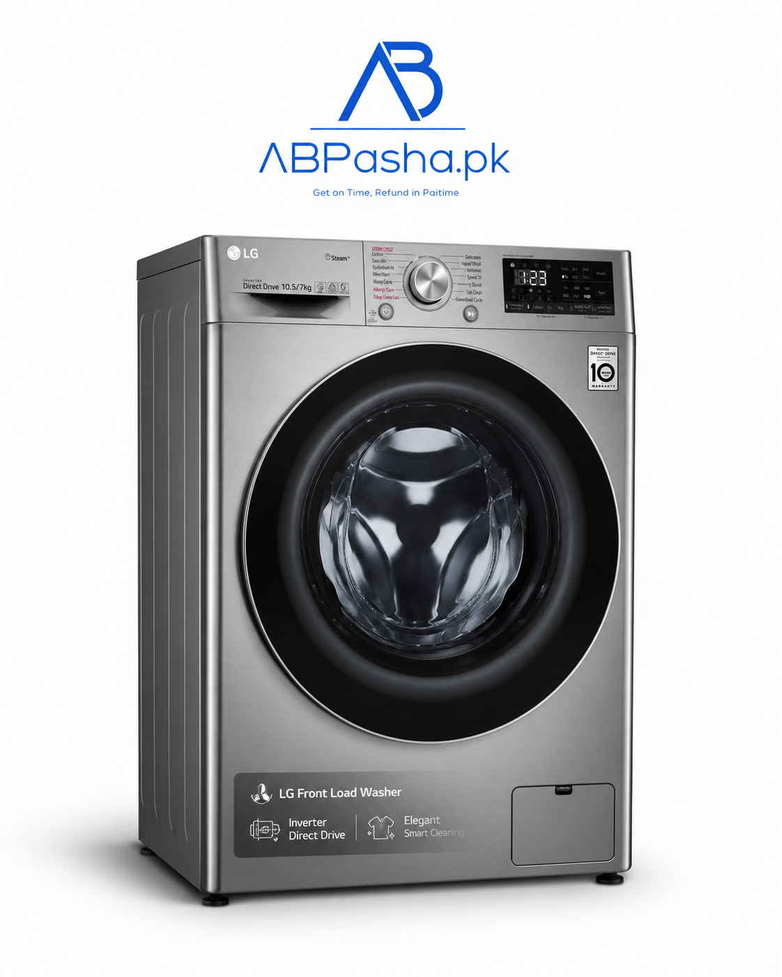 LG F4V5RGP2T 10.5 Kg Washer & 7 Kg Dryer Front Load AI DD™ Washing Machine